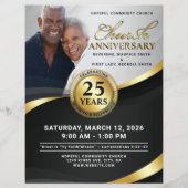 Black & Gold Church Anniversary Flyer (Vorne)