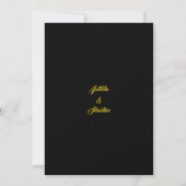 Black & Gold Circle Save the Date - Hochzeit Einladung (Rückseite)