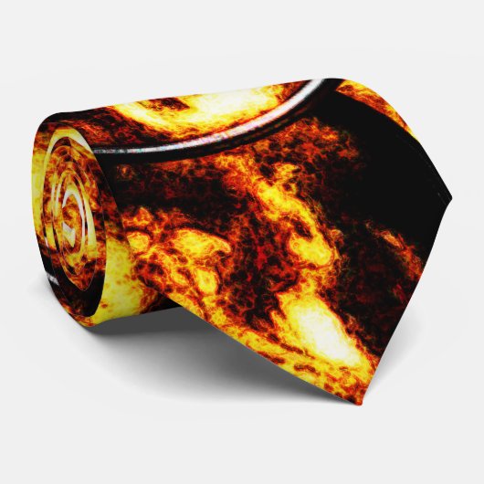 Black Gold Circles Krawatte (Gerollt)