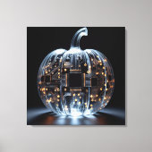 Black Gold Circuit Board Glass Pumpkin Leinwanddruck (Vorderseite)
