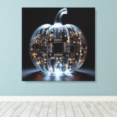 Black Gold Circuit Board Glass Pumpkin Leinwanddruck (Insitu (Holzboden))