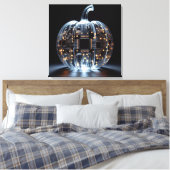 Black Gold Circuit Board Glass Pumpkin Leinwanddruck (Insitu (Schlafzimmer))