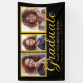 Black Gold Class 2024 Foto Abschluss Banner (Vertikal)