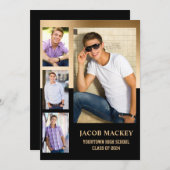 Black Gold Class 2024 High School Foto Ankündigung (Vorne/Hinten)