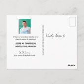 Black Gold Class 2025 Abschluss Foto Postkarte (Rückseite)