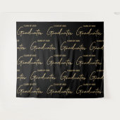 Black Gold Class 2025 Graduates Abschluss Wandteppich (Vorderseite (Horizontal))