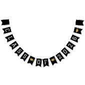 Black & Gold Class Of 2026 Graduation Party Wimpelkette (Alle)
