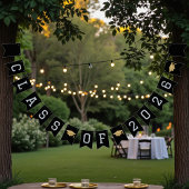 Black & Gold Class Of 2026 Graduation Party Wimpelkette