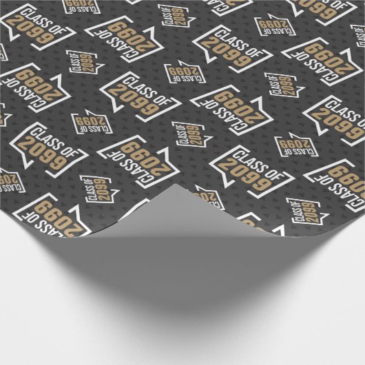 Black & Gold Class Speech Geschenkpapier (Ecke)