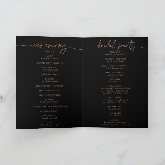 Black Gold Classic Folding Programm (Innenseite)