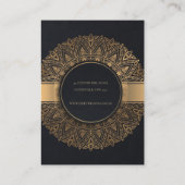 BLACK GOLD CLASSIC ORNATE MANDALA NECKLACE DISPLAY VISITENKARTE (Rückseite)
