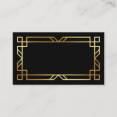 Black Gold Classic Rahmen Wedding Names Platzkarte (Vorderseite)