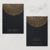 BLACK GOLD CLASSIC VERZIERT MANDALA NECKLACE DISPL VISITENKARTE (Vorne/Hinten)