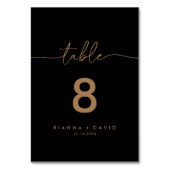 Black Gold Classic Wedding Tischnummer (Vorderseite)