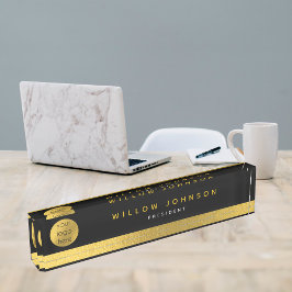 Black Gold-Classy-Führungskraft-Geschenk für Unter Namensplakette