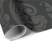 Black Gold Classy Royal Style Wrapping Paper Geschenkpapier (Rolleneckpunkt)