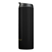 Black Gold Colors Professional Trendy Modern Name Thermosbecher (Nach rechts gedreht)