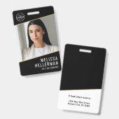 Black Gold Company Logo Mitarbeiter-ID Ausweis (Vorder- & Rückseite)