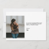 Black Gold Confetti 50. Geburtstag Custom Foto Dankeskarte (Rückseite)