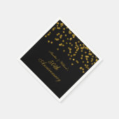 Black Gold Confetti 50 Jahre alt Serviette (Ecke)