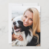 Black Gold Confetti 50 und fabelhaftes Foto Geburt Einladung (Rückseite)