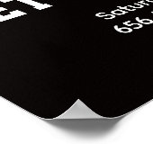 Black Gold Confetti Birthday Invite 60th Poster (Ecke)