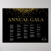 Black Gold Confetti Company Veranstaltungsdiagramm Poster (Vorne)