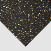 Black Gold Confetti Dots Elegantes Glam Seidenpapier (Ausschnitt)