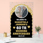 Black Gold Confetti Foto 60. Acrylschild (Hochzeit)