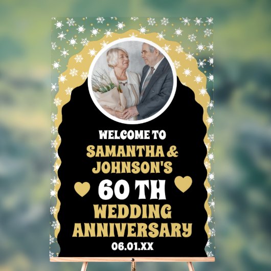 Black Gold Confetti Foto 60. Acrylschild (Neutral)