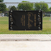 Black Gold Confetti Klasse Schulhintergrund Abitur Banner (Insitu)