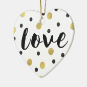 Black Gold Confetti Liebe Keramikornament (Links)