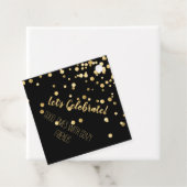 Black Gold Confetti Party Geschenkanhänger (Beispiel)