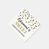 Black Gold Confetti Pension ist süß Serviette (Ecke)