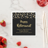 Black Gold Confetti Streamers Serviette (Beispiel)