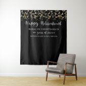 Black Gold Confetti Streamers Wandteppich (Beispiel)