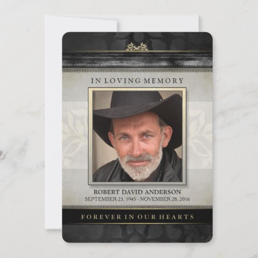 Black Gold Contemporary Beileid Dankeschön Card Dankeskarte (Vorderseite)