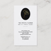 *~* Black Gold Cosmic Stars Mystic Blume Visitenkarte (Rückseite)