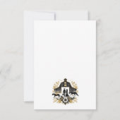 Black & Gold Country Hochzeitsnahrung RSVP Karte (Rückseite)