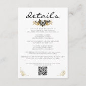 Black & Gold Country Wedding Begleitkarte (Vorderseite)