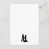 Black & Gold Country Wedding Begleitkarte (Rückseite)