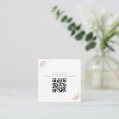 Black & Gold Country Wedding mit QR Code Begleitkarte (Stehend Vorderseite)