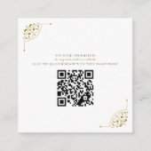 Black & Gold Country Wedding mit QR Code Begleitkarte (Vorderseite)
