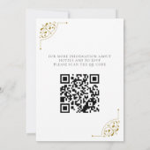 Black & Gold Country Wedding mit QR Code Einladung (Rückseite)