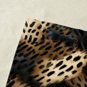 Black Gold Cream Leopard Animal Print Strandtuch (Beispiel)