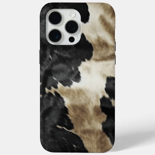 Black Gold Creme Western Cowhide Case-Mate iPhone Hülle (Rückseite)