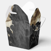 Black Gold Creme Western Cowhide Geschenkschachtel (Geöffnet)