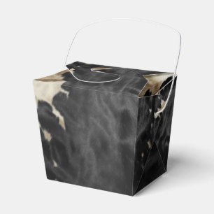 Black Gold Creme Western Cowhide Geschenkschachtel