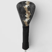 Black Gold Creme Western Cowhide Golf Headcover (Vorderseite)