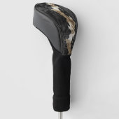 Black Gold Creme Western Cowhide Golf Headcover (angewinkelt)
